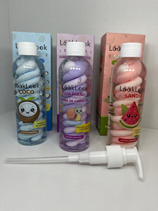 Lotions corporelles bicolores